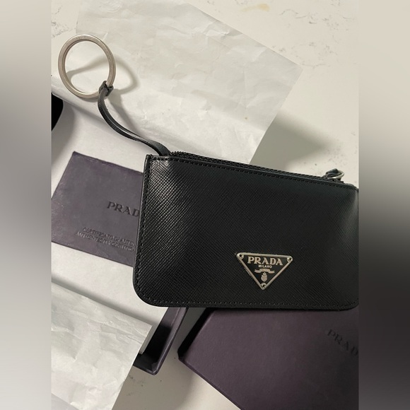 Prada Accessories - ❤️Prada Saffiano Coín and key holder never used in box unisex